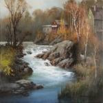 Late October Rapids, VT. Artist: Tom Nicholas, N.A., A.W.S.